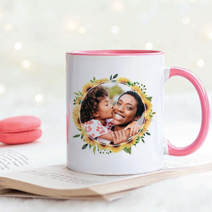 Sunflower Mum - Personalised Photo Mug - Boho Photo
