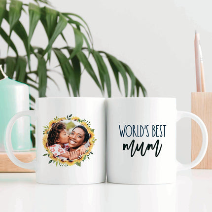 Sunflower Mum - Personalised Photo Mug - Boho Photo