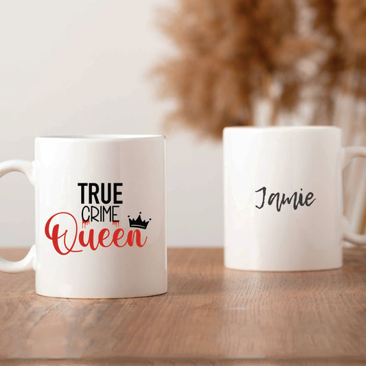 True Crime Queen- Personalised Mug GiftBoho Photo